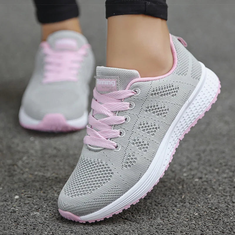HAJINK Women's Lightweight Casual Sneakers – Lace-Up Trainers Women's Sneakers Axl