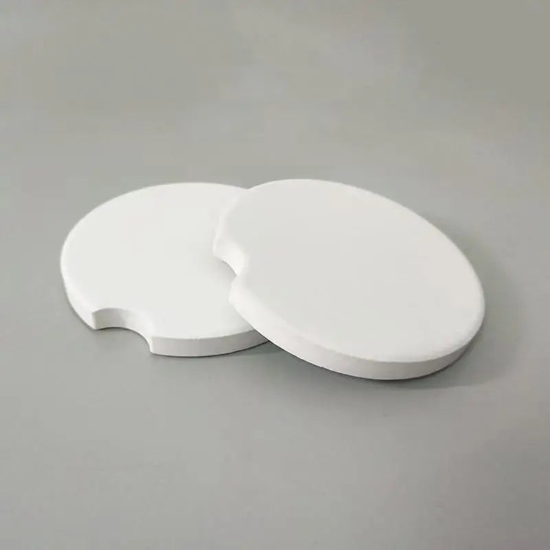 2-Pack Absorbent Ceramic Car Coasters – Universal Cup Holder Mat Car Cup Coaster Axl
