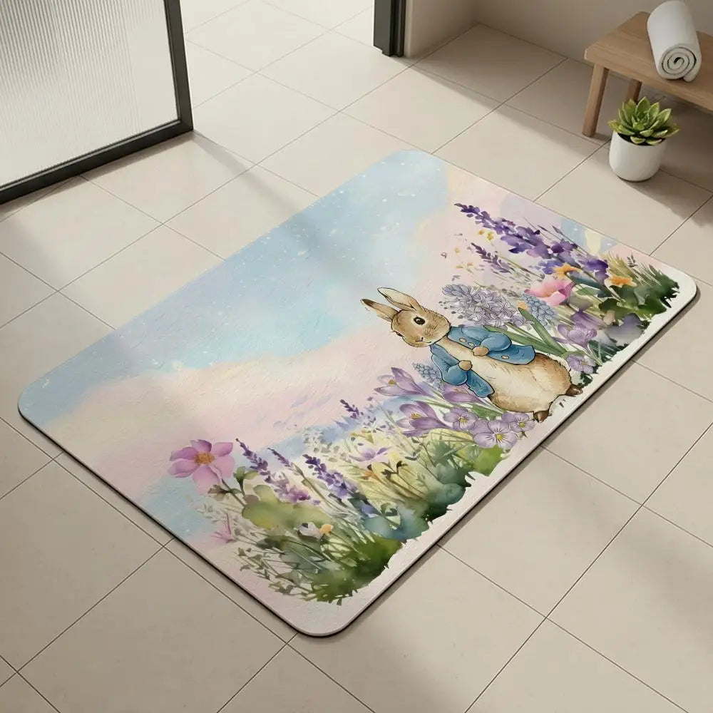 Peter Rabbit Diatomite Bath Mat – Quick Dry & Non-Slip Diatomite Bath Mat Axl White5 30x45cm