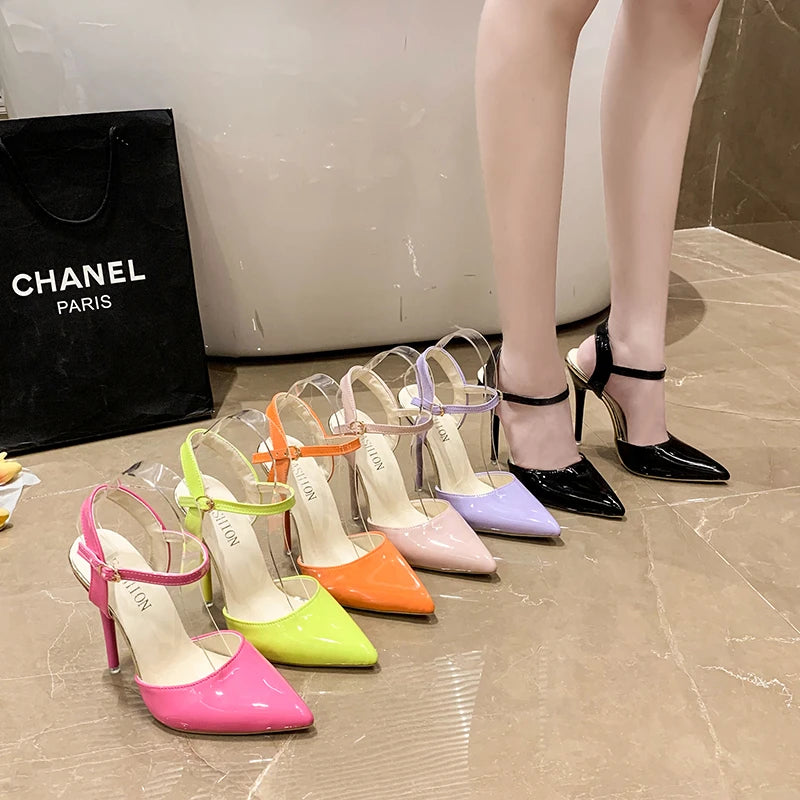 Women's Super High Stiletto Heel Sandals – Buckle Party Shoes Stiletto Heel Sandals Axl