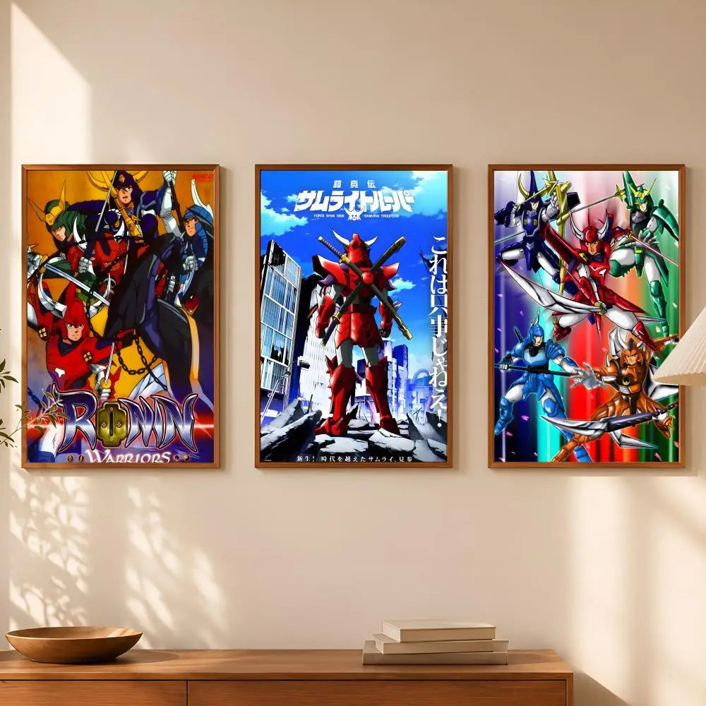 Ronin Warriors Anime PVC Wall Poster – Self-Stick HD Art Decor Anime Wall Poster Axl