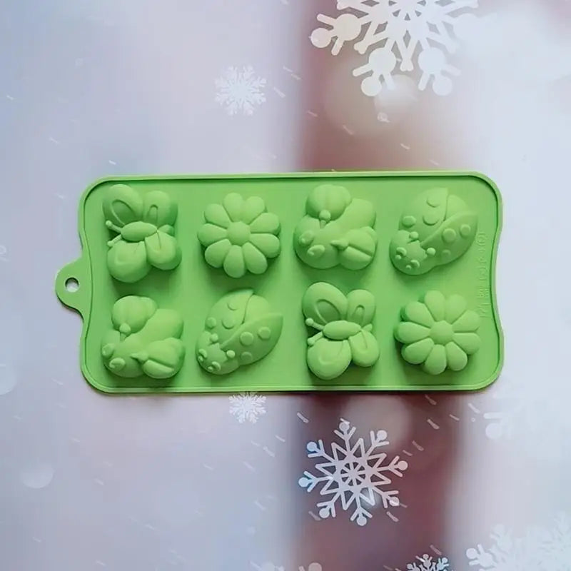 8-Pc Butterfly Insect Silicone Chocolate & Cake Mold Set Silicone Baking Mold Axl A2