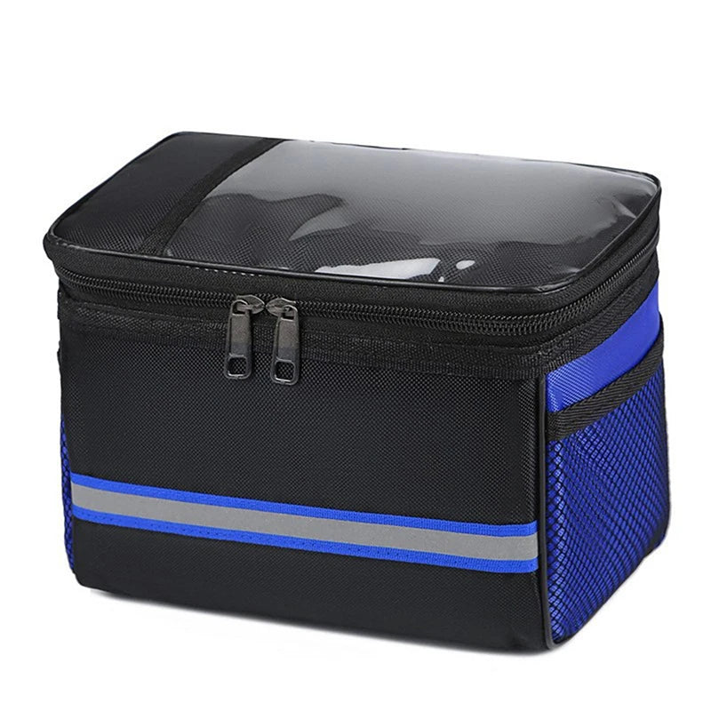 Waterproof Bike Handlebar Bag – Reflective Front Frame Pannier Bicycle Handlebar Bag Axl Blue