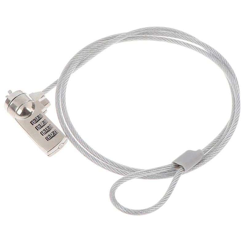 4-Digit Laptop Lock – Anti-Theft Steel Cable for Notebooks Laptop Security Lock Axl