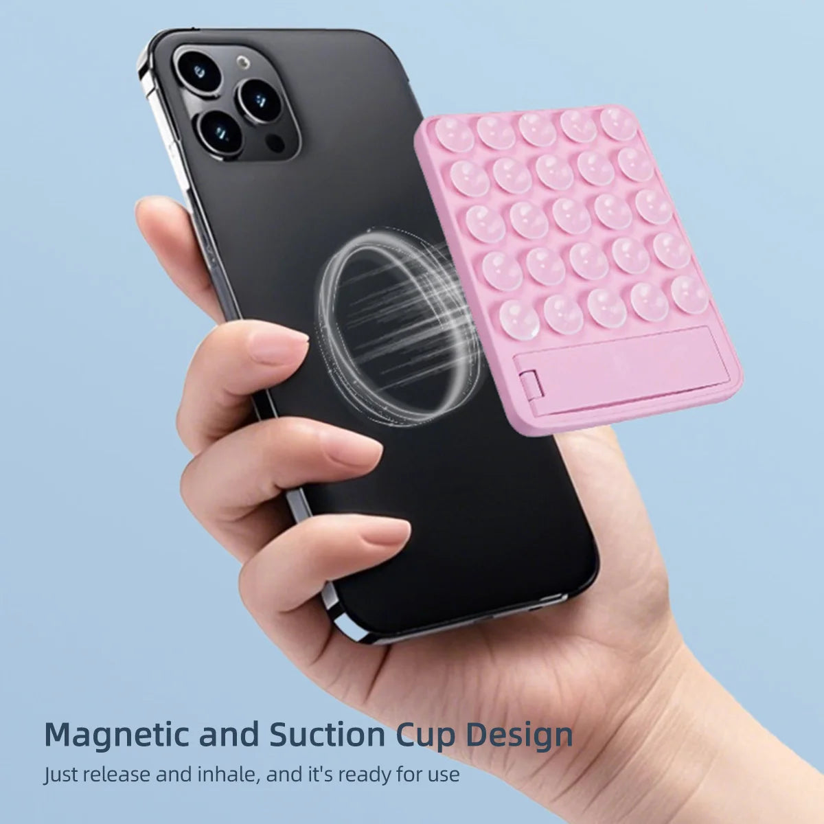 Magnetic Silicone Suction Cup Phone Holder – iPhone & Android Phone Suction Mount Axl