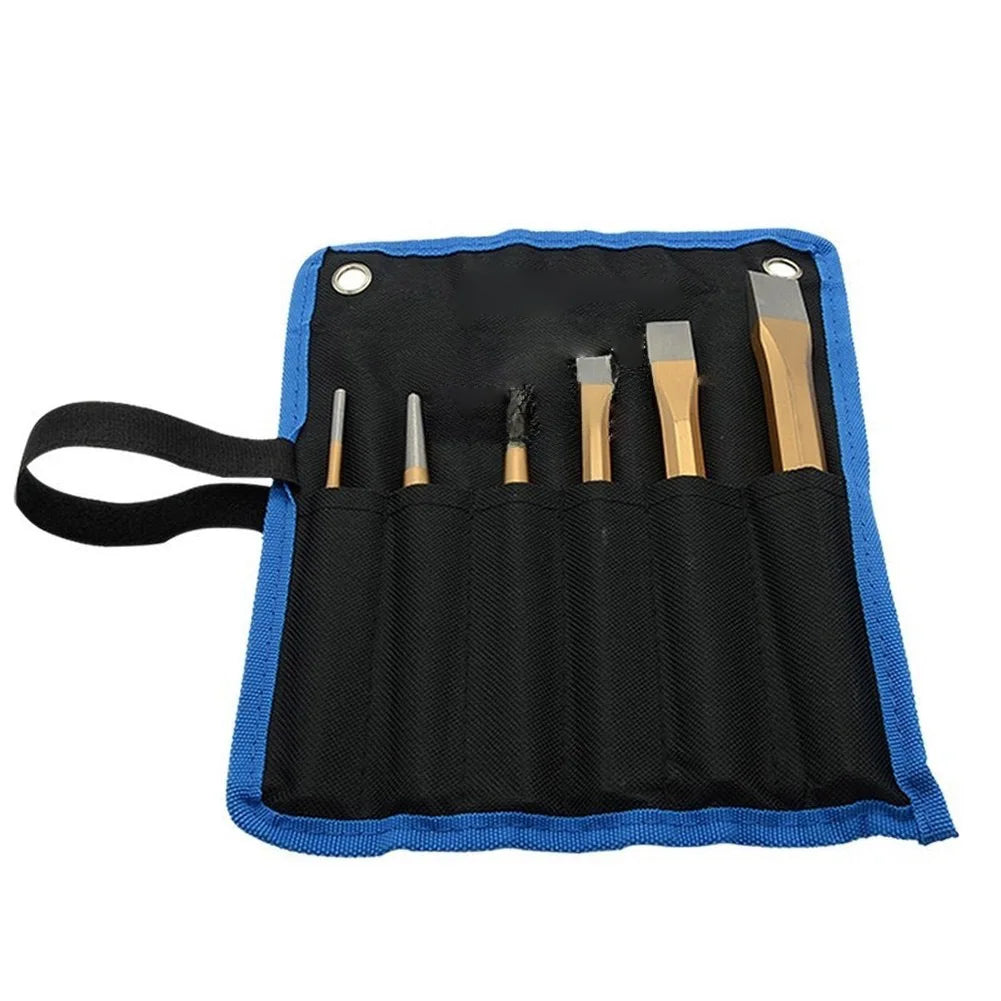 6-Piece Masonry Chisel Set – Flat, Point & Carving Chisels Masonry Chisel Set Axl