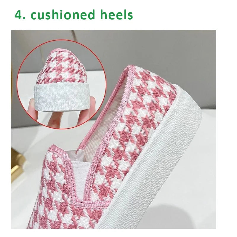 Lorilury Women's Canvas Slip-On Platform Sneakers | Casual Canvas Platform Sneakers Axl