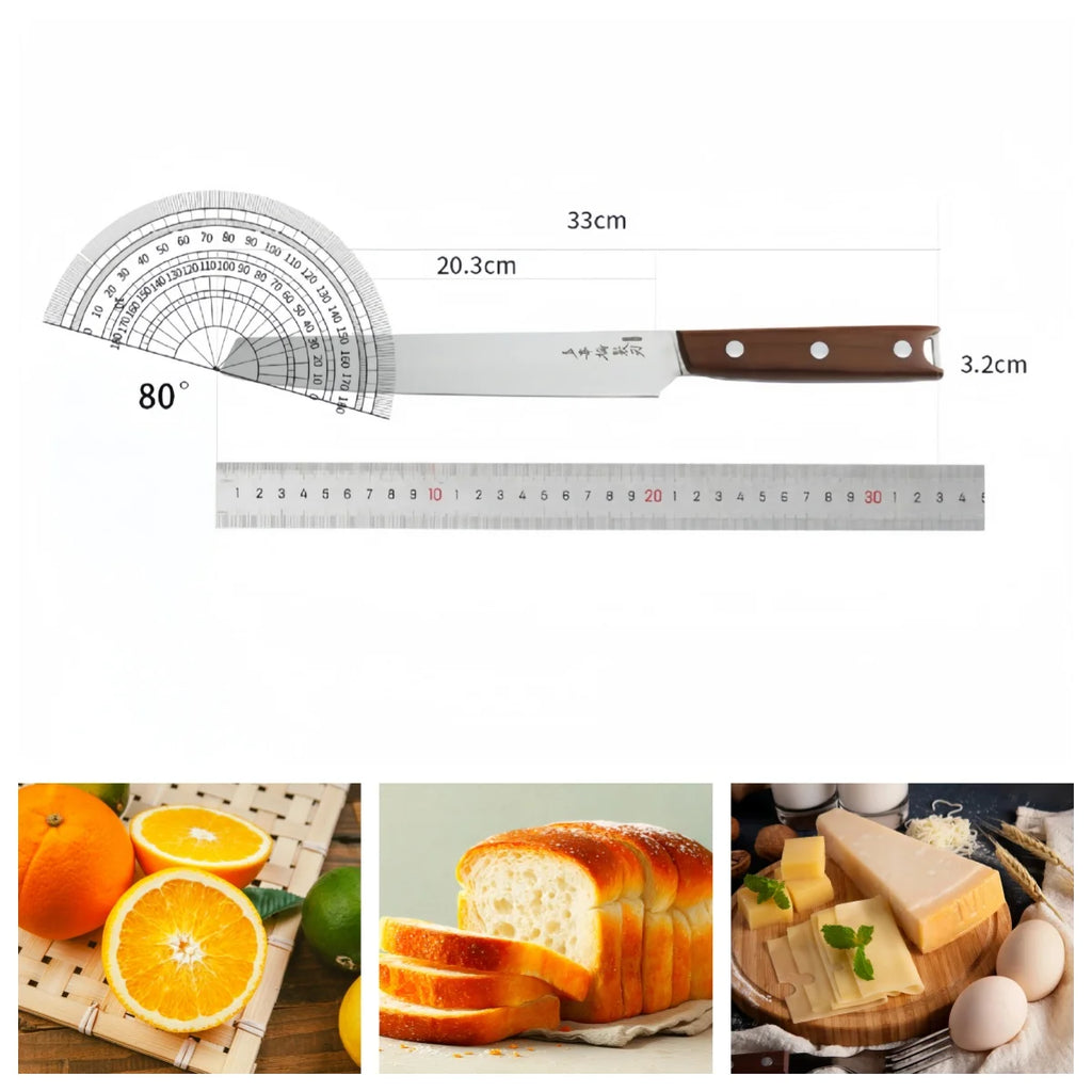 Ebony Handle Fruit Knife – 7" Carbon Steel Kitchen Paring Knife Kitchen Paring Knife Axl