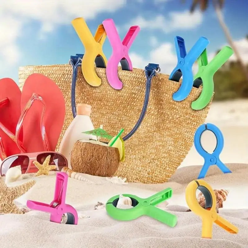 Beach Towel Clips – Wind-Resistant Non-Slip Laundry Pegs 4/8 Pack Laundry Clips Axl