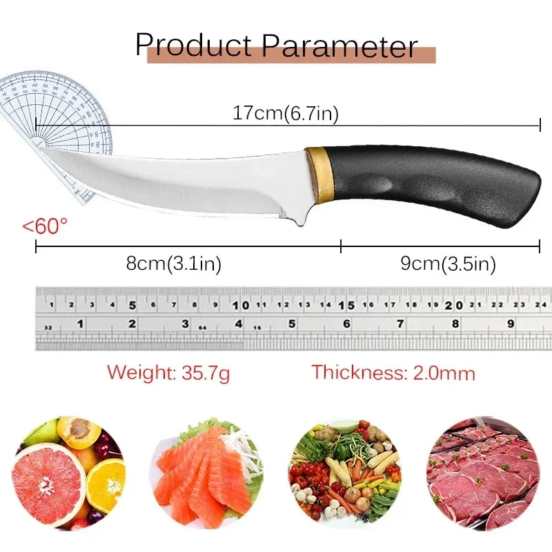 Stainless Steel Outdoor Knife with Sleeve & Plastic Handle Outdoor Utility Knife Axl