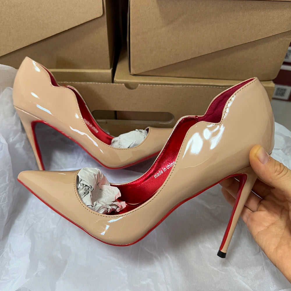 Women's 12cm Stiletto Pumps – Pointed Toe Patent Leather Heels Stiletto Pumps Axl