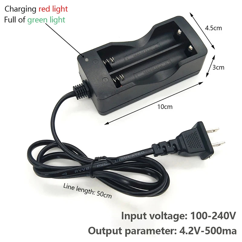 18650 Dual-Slot Lithium Battery Charger with LED Indicator Battery Charger Axl