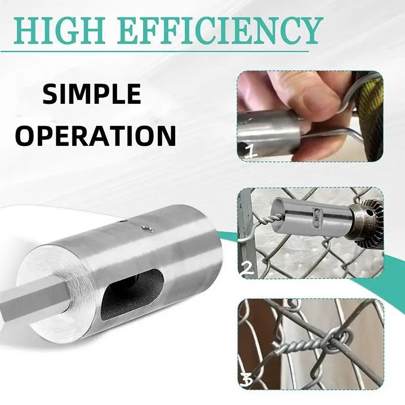 Chain Link Fence Twist Ties Tool – Triangular Shank for Drill Fence Wire Tool Axl