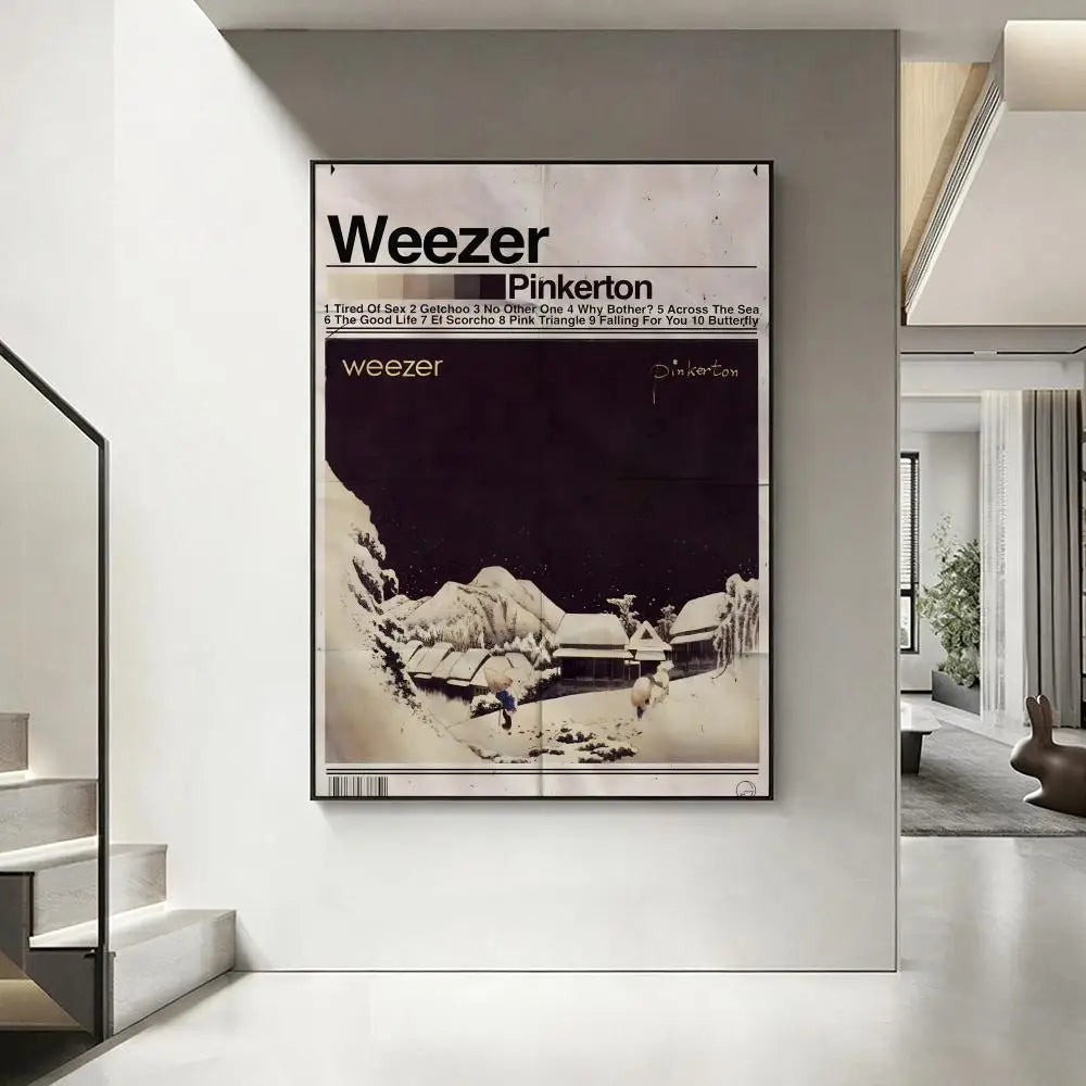 Weezer Band HD Art Poster – Waterproof Sticky Wall Decor Wall Art Poster Axl White7 15X20cmNoframe
