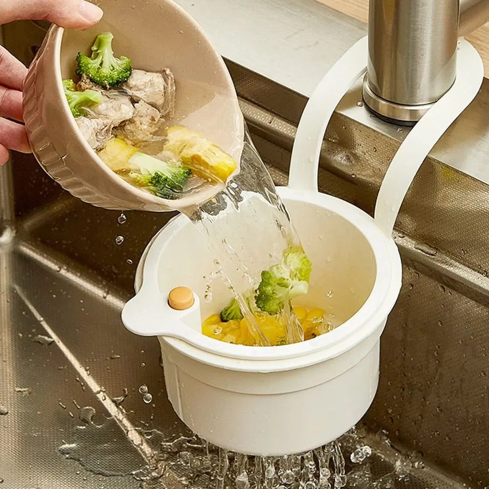 Push-Type Kitchen Sink Filter Basket – Anti-Leak Drain Strainer Sink Filter Basket Axl