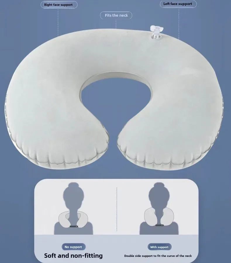 Inflatable U-Shape Travel Neck Pillow for Airplane & Car Travel Neck Pillow Axl