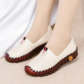 Women's Plus Size Slip-On Flat Shoes – Soft Sole Casual Platform Women's Flat Shoes Axl WHITE 37