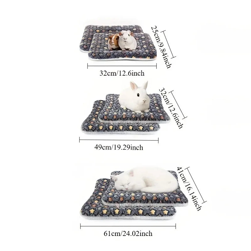 2-Pack Soft Plush Beds for Guinea Pigs, Hamsters & Small Pets Small Pet Bed Axl
