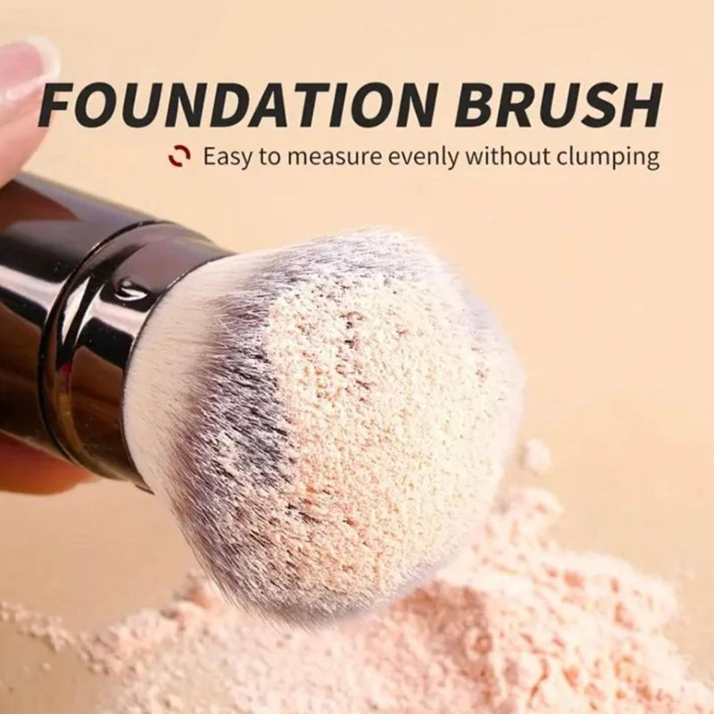 Retractable Makeup Brush – Foundation, Powder & Blush Travel Makeup Brush Set Axl