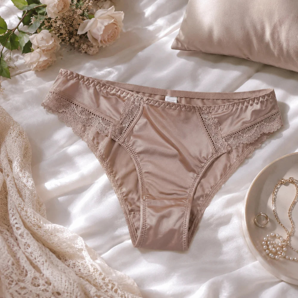 Women's Seamless Lace Low-Rise Briefs | French Style Panties Women's Lace Briefs Axl