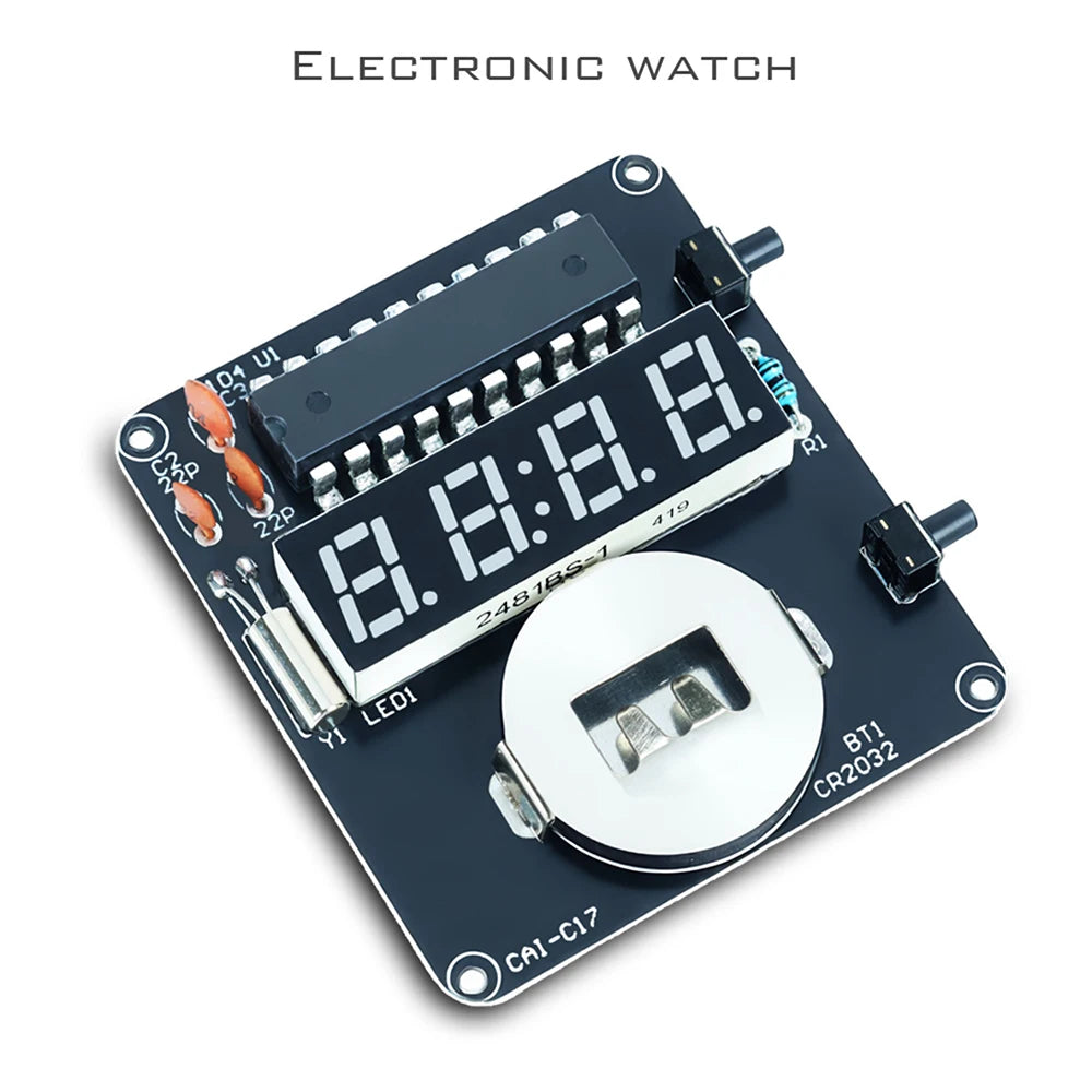 LED Digital Clock DIY Soldering Kit – Watch Assembly Project DIY Electronics Kit Axl