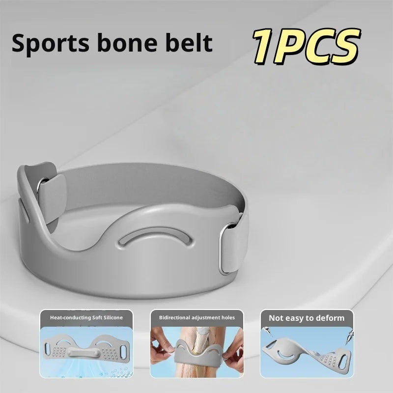 Silicone Knee Stabilizer Strap – Patella Support for Sports Knee Support Strap Axl Gray 2