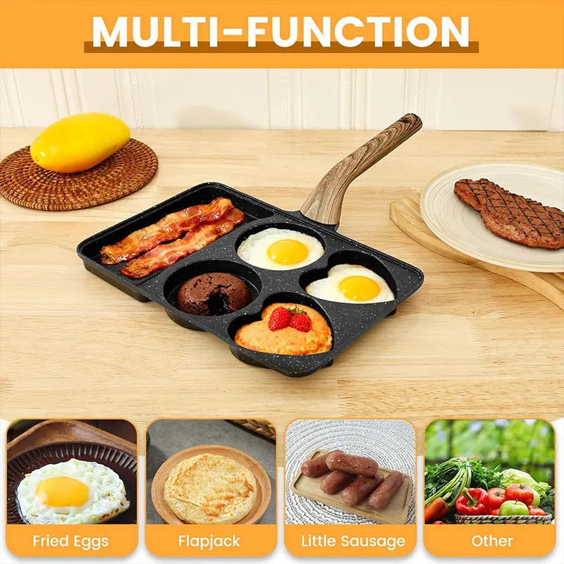 5-in-1 Maifanstone Nonstick Divided Egg & Breakfast Grill Pan Divided Nonstick Pan Axl