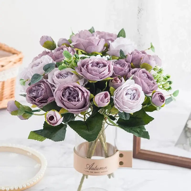 Silk Rose Artificial Flowers UV Protection – Wedding & Home Decor Artificial Silk Flowers Axl