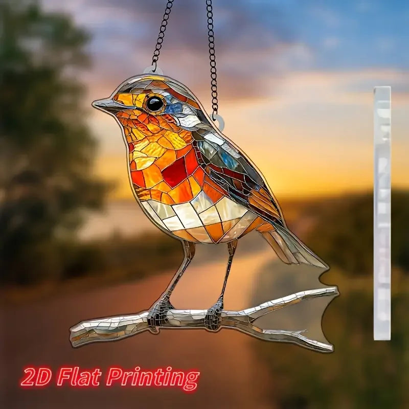 Acrylic Robin Sun Catcher 8x8 – Bird Wall Decor & Gift Acrylic Sun Catcher Axl