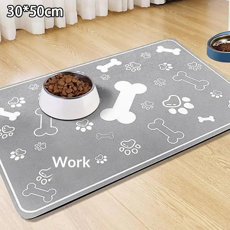 Diatomaceous Earth Pet Placemat – Non-Slip Quick-Dry Food Mat Pet Feeding Mat Axl C3