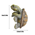 Resin Climbing Turtle Statue | Garden Plant Pot Hugger Décor Garden Statue Axl As picture