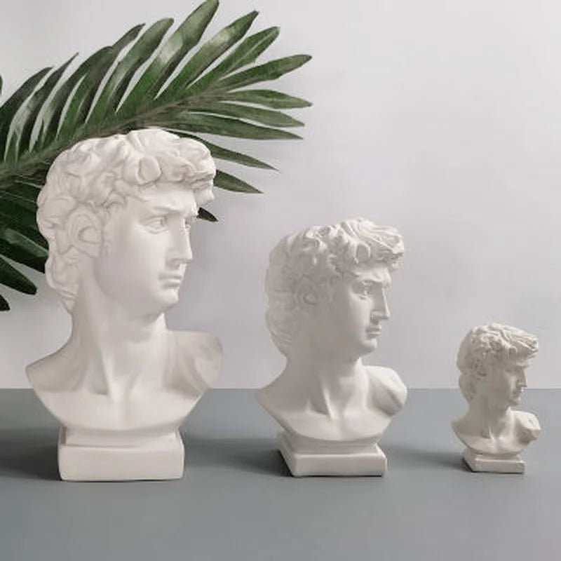 Nordic David Resin Vase – Flower Pot & Makeup Brush Holder Decorative Resin Vase Axl