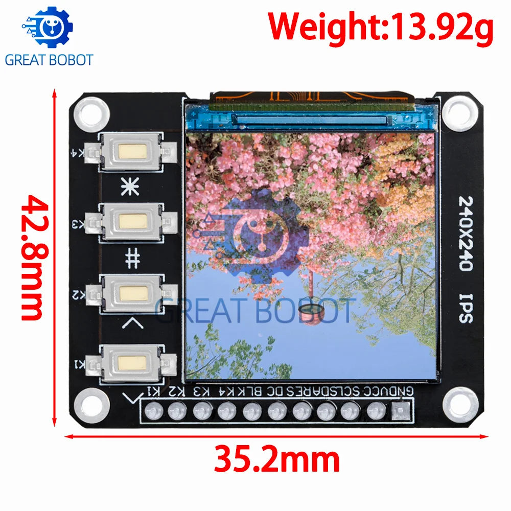 TFT Color LCD Module SPI 0.96–1.8" ST7735 ST7789 | 4-Key LCD Display Module Axl