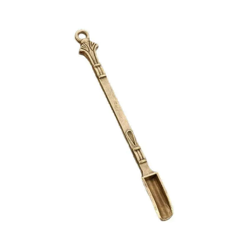 Vintage Zinc Alloy Mini Scoop – Engraved Powder Measuring Spoon Mini Measuring Scoop Axl