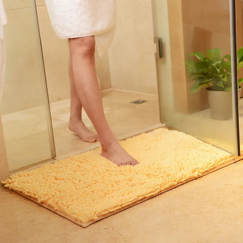 Thick Memory Foam Bath Mat – Absorbent Non-Slip Bathroom Rug Bath Mat Rug Axl YELLOW about 40x60cm