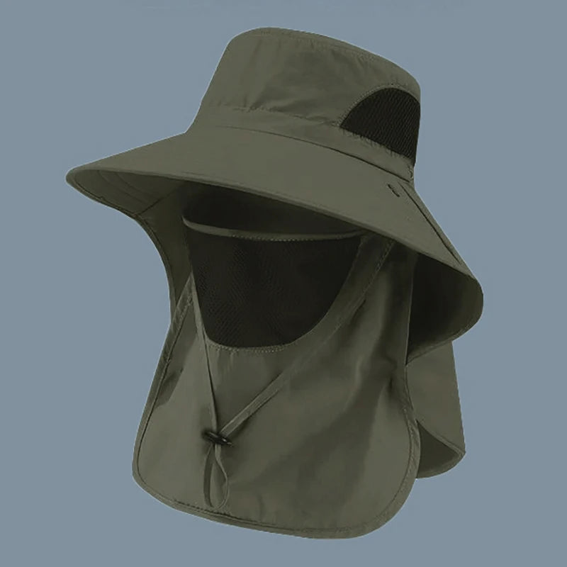 UV Sun Hat with Neck Flap – Outdoor Fishing Bucket Cap Outdoor Sun Hat Axl Army green
