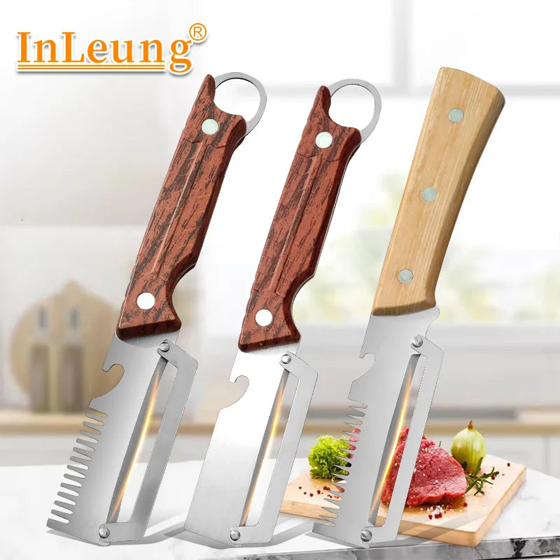 3-in-1 Stainless Steel Peeler, Scallion Shredder & Bottle Opener Vegetable Peeler Axl
