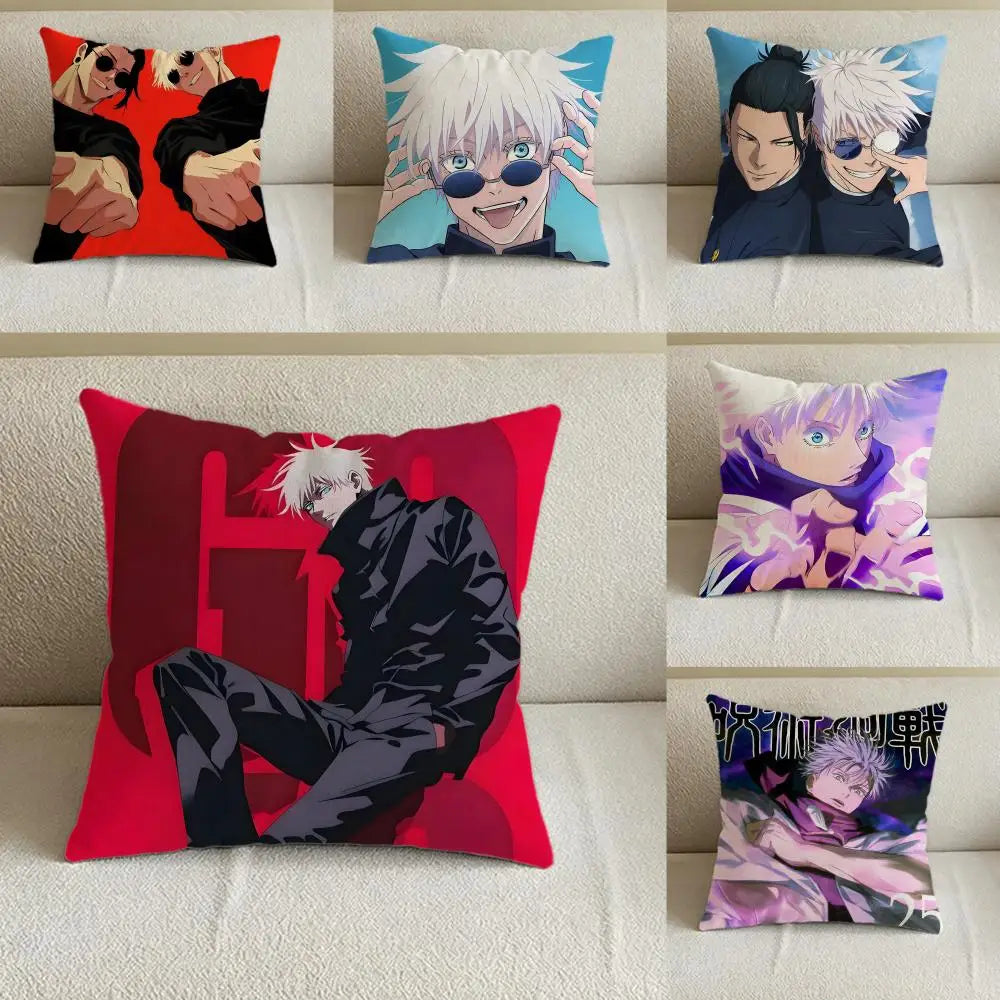 Jujutsu Kaisen Linen Cushion Cover | Anime Pillow Case Sofa Anime Cushion Cover Axl