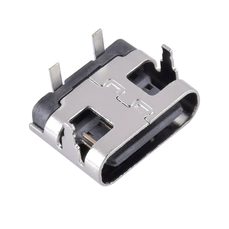 10Pcs USB 3.1 Type-C Female Connector Socket 2-Pin Power Jack USB-C Connector Socket Axl
