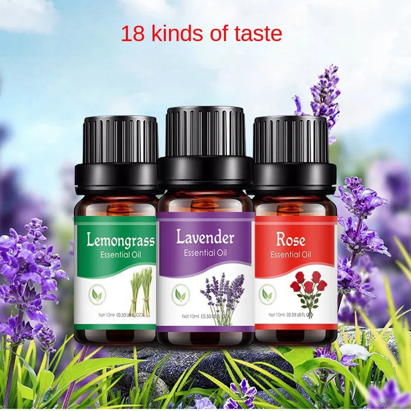 18 Scents Water-Soluble Essential Oil Set for Diffuser – 10ml Fragrance Oil Set Axl