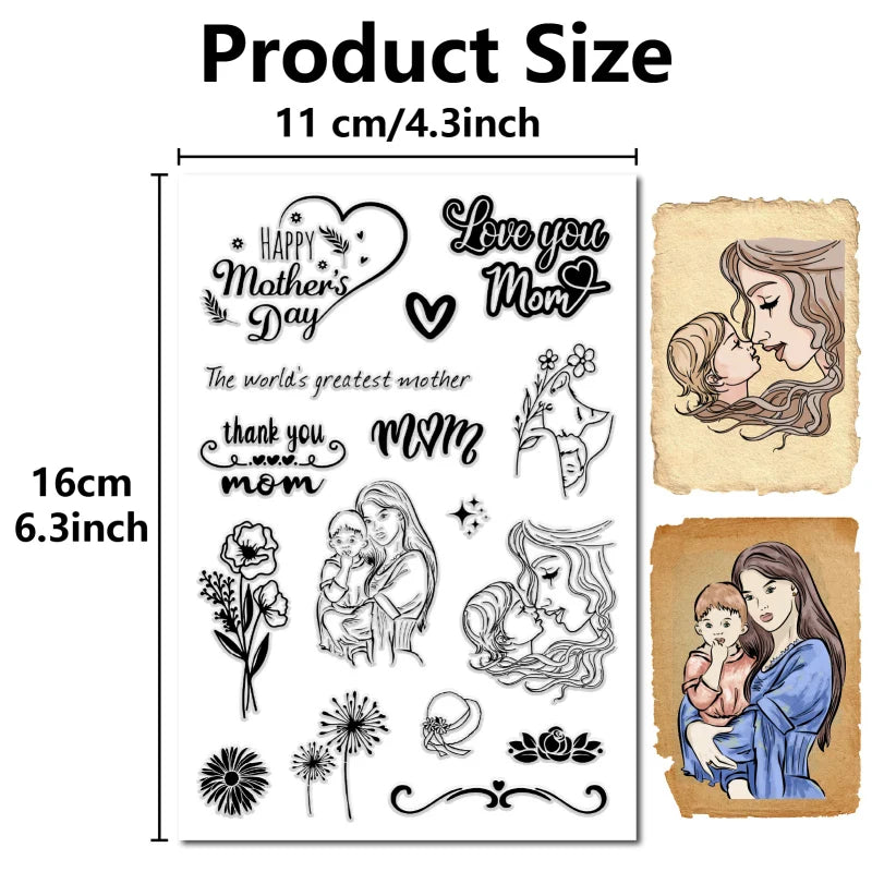 ATC Frames Clear Stamp – Vintage Butterfly & Flowers Journaling Clear Silicone Stamp Axl AECH04-05490