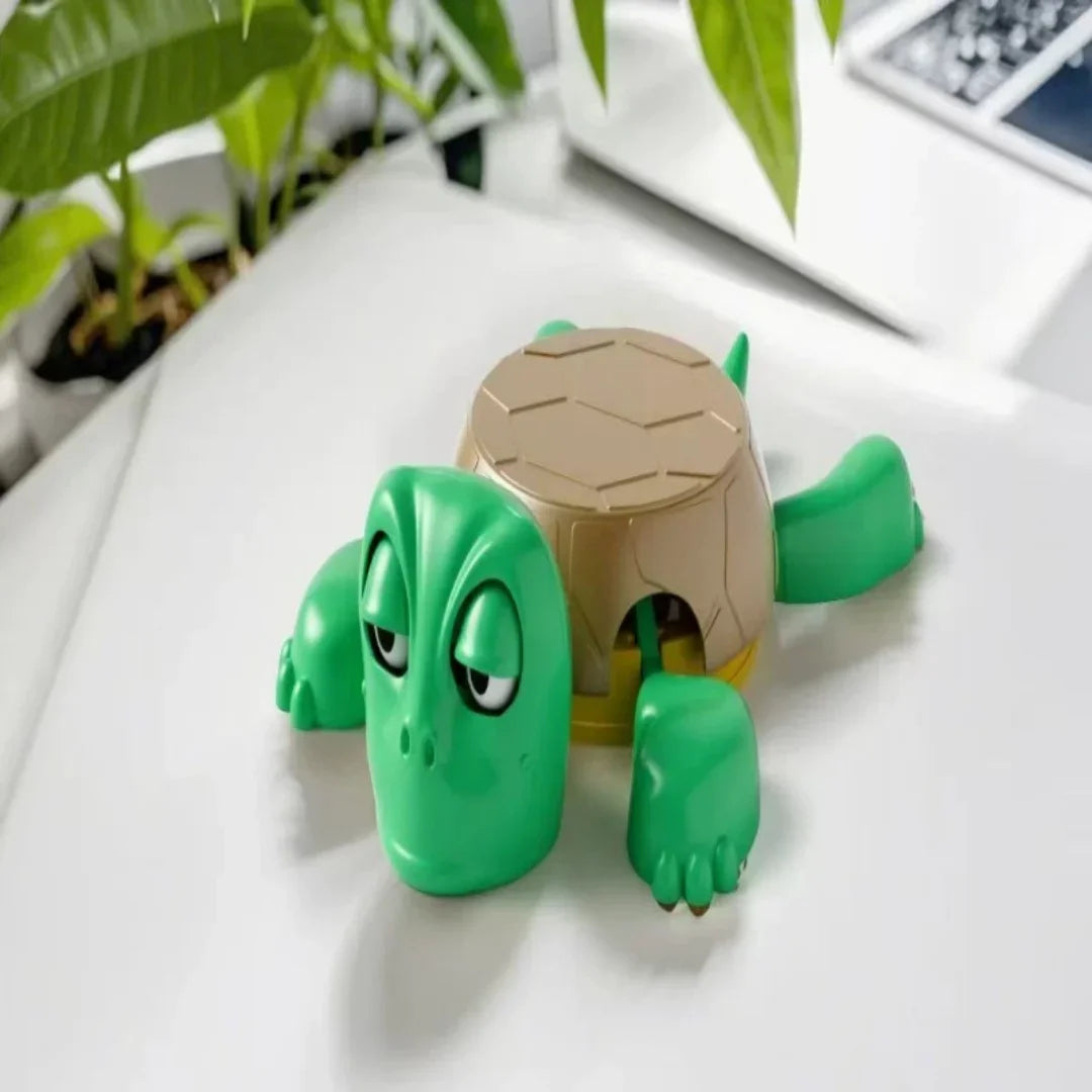 3D Printed Quirky Turtle Coaster – Funny Reactive Mug Mat Novelty Coaster Axl Dark green