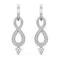 Huitan Infinity CZ Dangle Earrings – Bridal Wedding Jewelry CZ Dangle Earrings Axl E2046