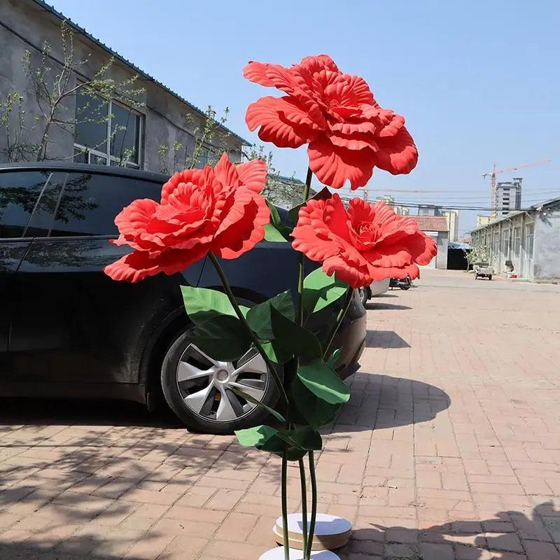 Large Artificial Peony Flowers 30/40cm – Faux Floral Wall Decor Artificial Flower Decor Axl