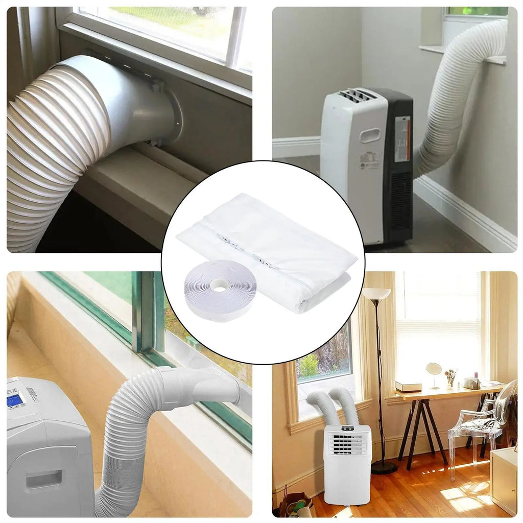 Portable AC Window Sealing Kit – Hot Air Guard & Vent Cover AC Window Seal Kit Axl