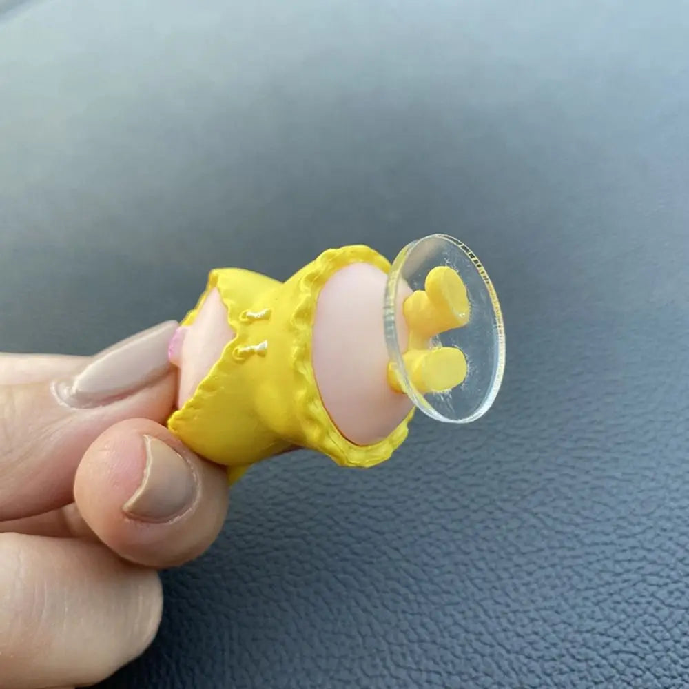 6-Piece Mini Flocked Piggy Car Dashboard Ornament Figures Decorative Figurines Axl