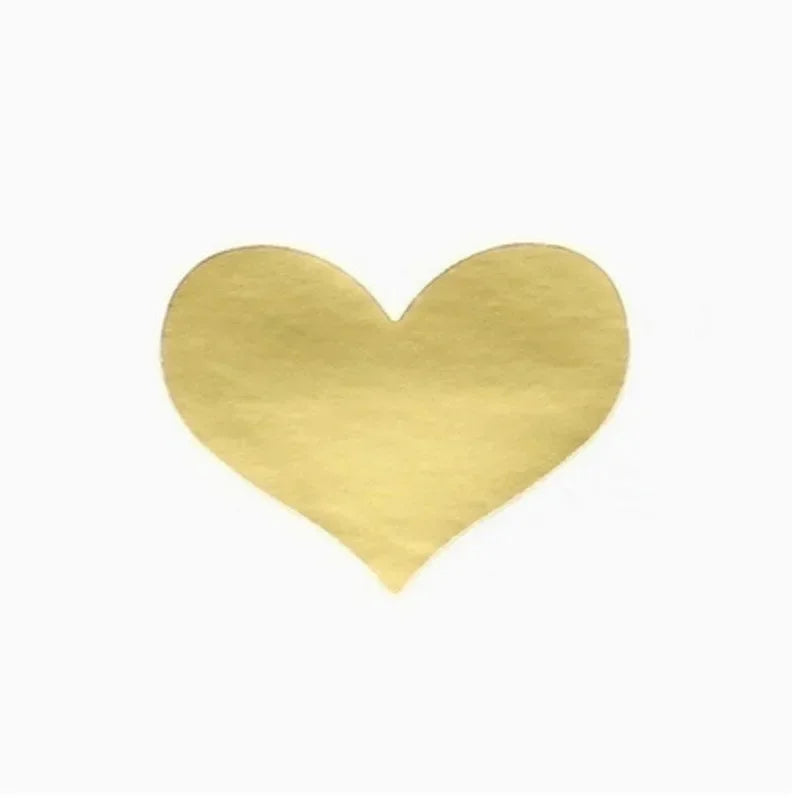 240 Golden Heart Sealing Stickers – Cake Candy Baking Gift Labels Craft Sealing Stickers Axl