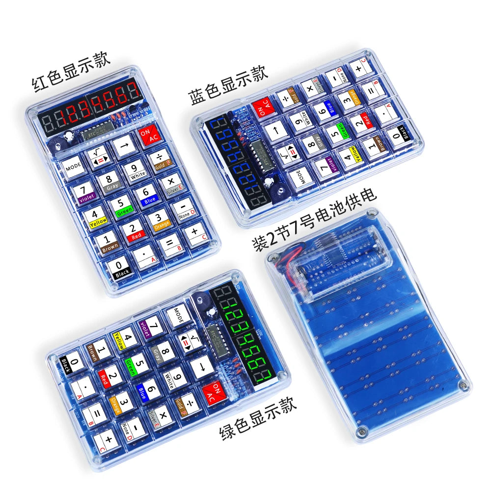 LED Calculator DIY Kit – 51 Microcontroller Soldering Practice DIY Electronics Kit Axl