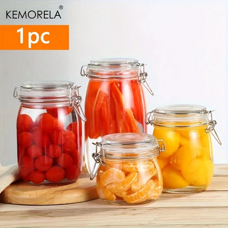 Borosilicate Glass Airtight Storage Jar – BPA-Free & Dishwasher Safe Glass Storage Jar Axl