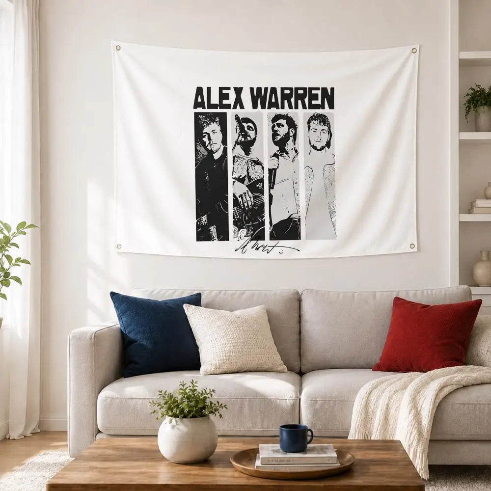 Singer Art Banner Flag – Bedroom Wall & Concert Decor | 6 Sizes Decorative Banner Flag Axl